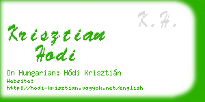 krisztian hodi business card
