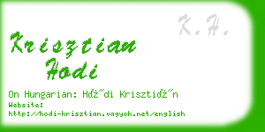 krisztian hodi business card